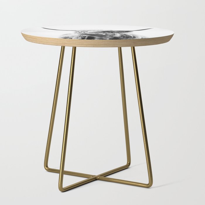 portrait of a highland cow Side Table Gallery Image 1