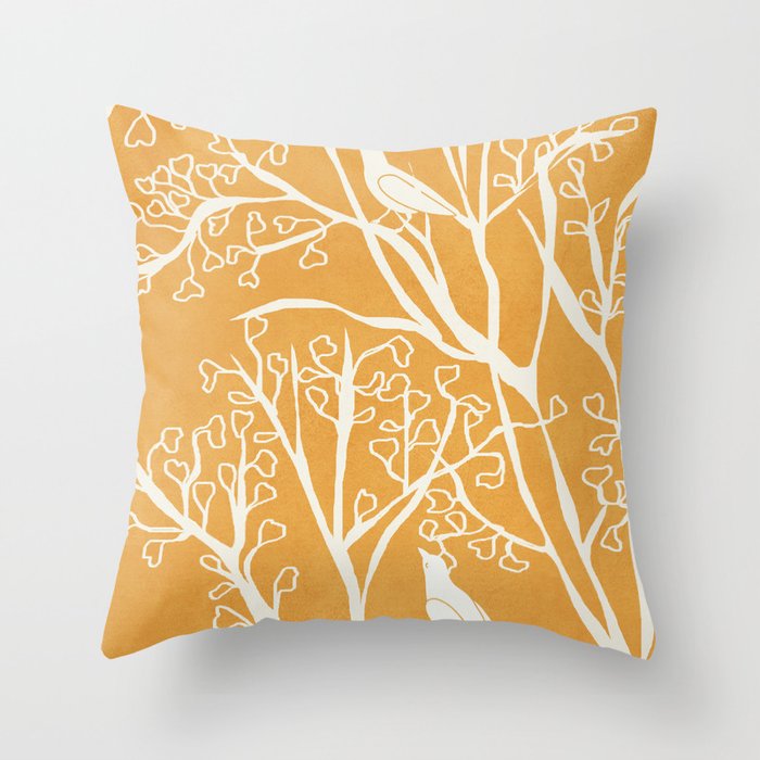 Birds on Branches 03 Throw Pillow Gallery Image 6