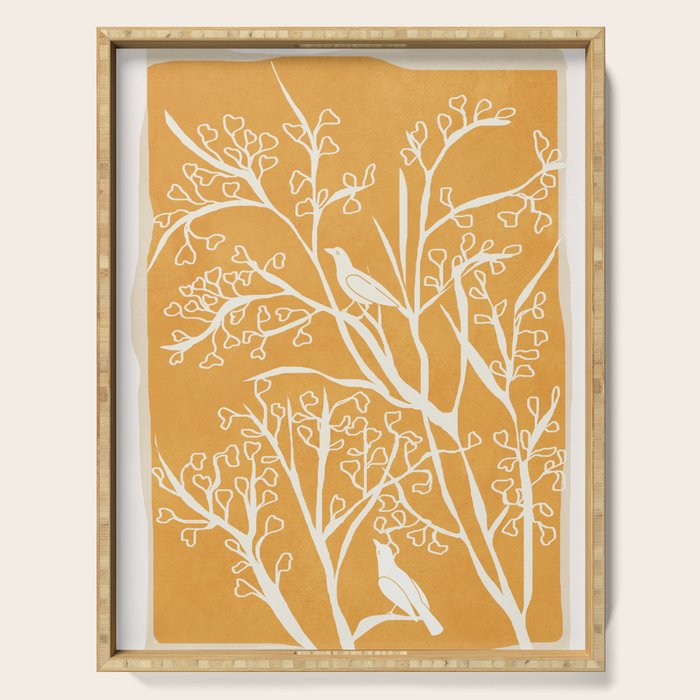 Birds on Branches 03 Serving Tray Gallery Image 1