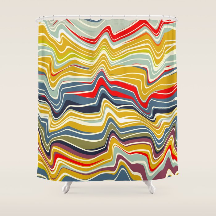 warped lines II Shower Curtain Gallery Image 1