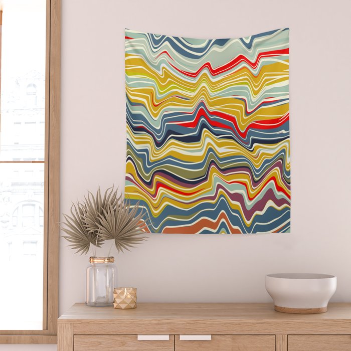 warped lines II Wall Tapestry Gallery Image 2