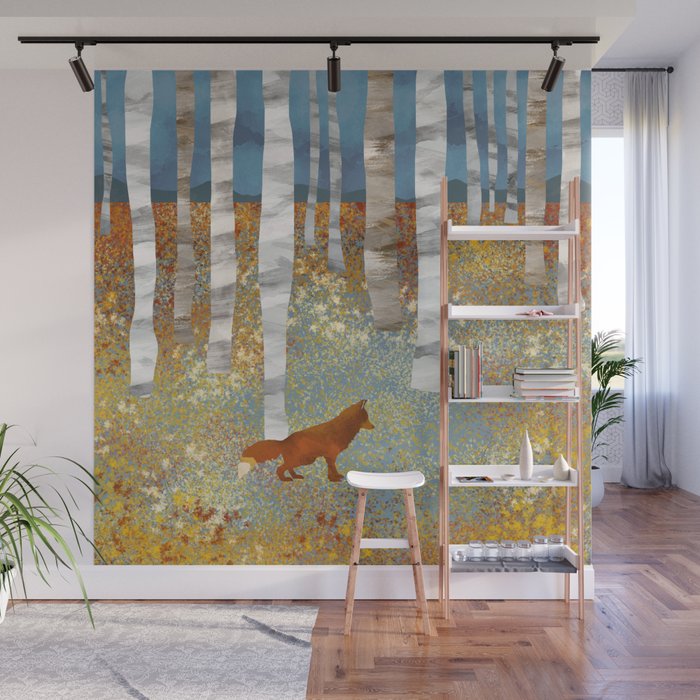 Autumn Fox Wall Mural Gallery Image 1