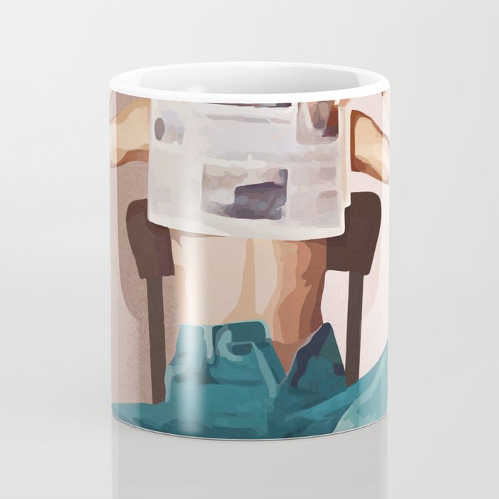 Woman Reading Newspaper Coffee Mug Gallery Image 4