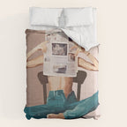 Woman Reading Newspaper Comforter Gallery Image 6