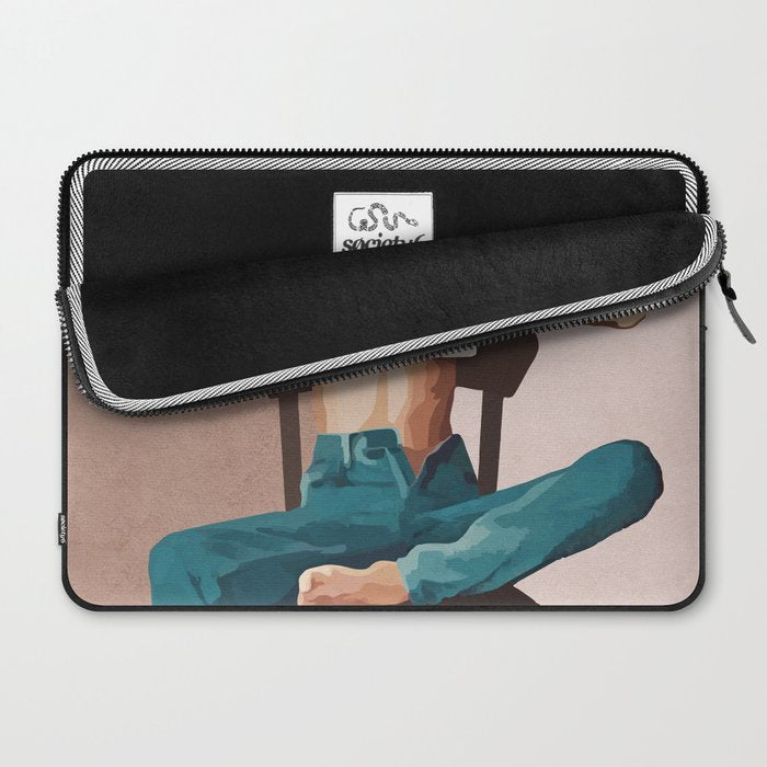Woman Reading Newspaper Laptop Sleeve Gallery Image 2