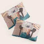 Woman Reading Newspaper Pillow Sham Gallery Image 3