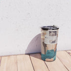 Woman Reading Newspaper Travel Mug Gallery Image 4