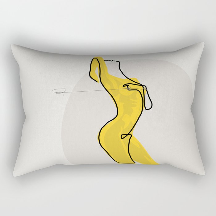 Mustard Moonlight  Rectangular Pillow Gallery Image 1