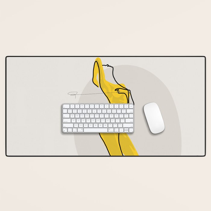 Mustard Moonlight  Desk Mat Gallery Image 1