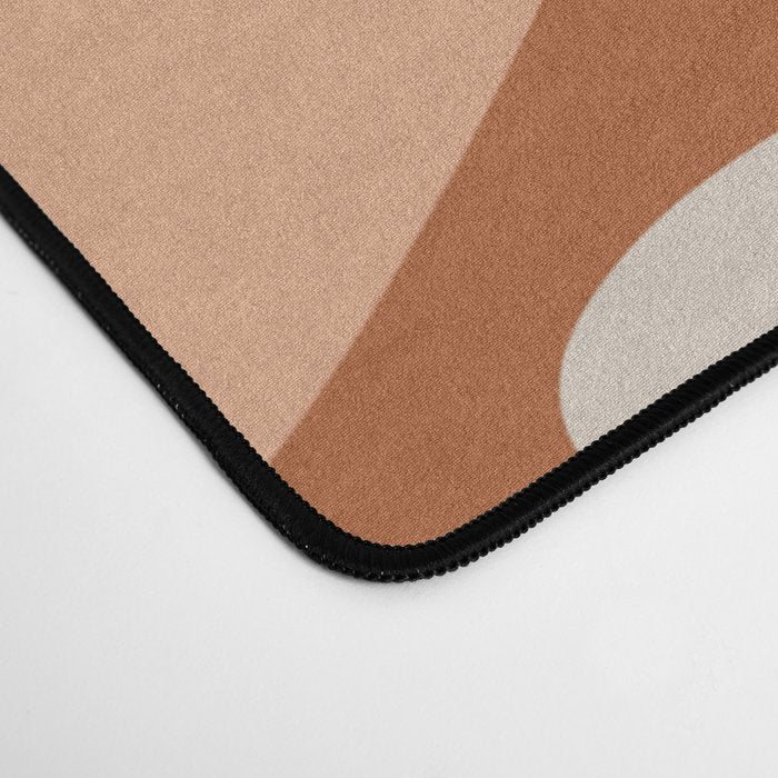 Daisy Time Floral Pattern Clay Blush Ochre Putty Earth Tones Desk Mat Gallery Image 4