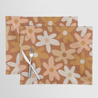 Daisy Time Floral Pattern Clay Blush Ochre Putty Earth Tones Placemat Gallery Image 1
