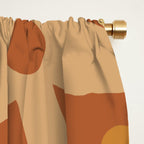 Daisy Time Floral Pattern Clay Blush Ochre Putty Earth Tones Window Curtain Gallery Image 2