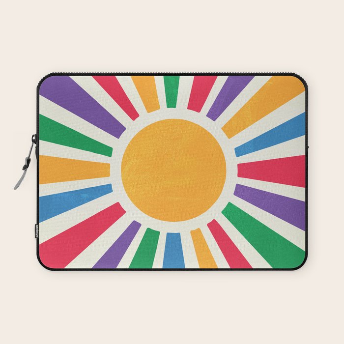 Retro Sunrise 2: 80s Rainbow Edition Laptop Sleeve Gallery Image 1