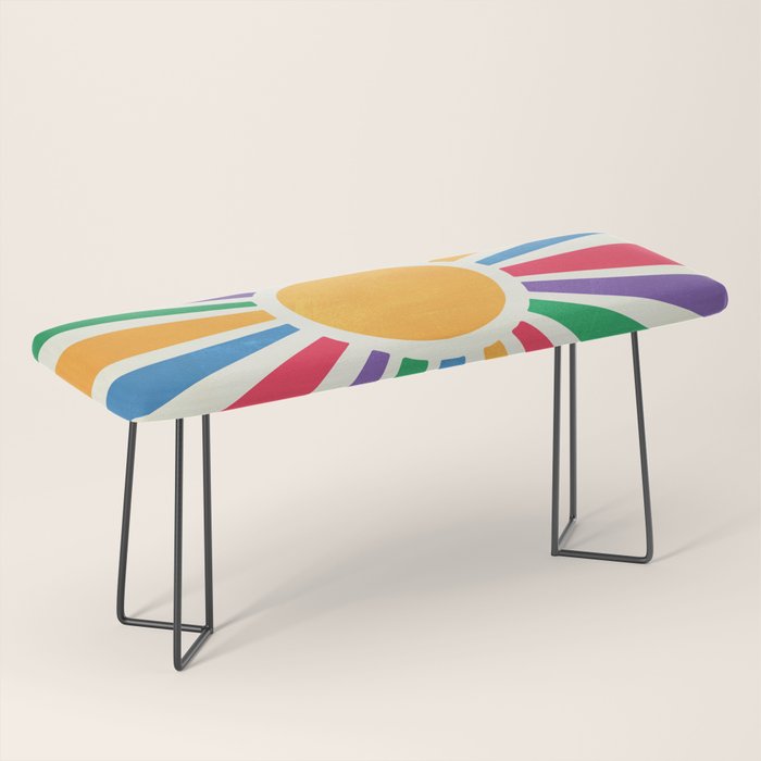 Retro Sunrise 2: 80s Rainbow Edition Bench Gallery Image 1