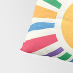 Retro Sunrise 2: 80s Rainbow Edition Pillow Sham Gallery Image 4