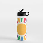 Retro Sunrise 2: 80s Rainbow Edition Water Bottle Gallery Image 1