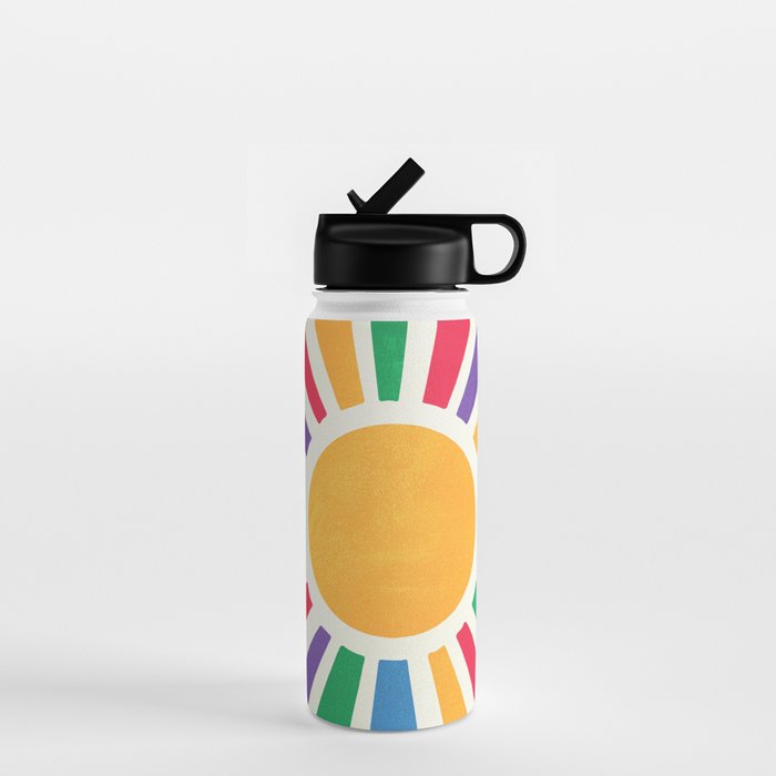 Retro Sunrise 2: 80s Rainbow Edition Water Bottle Gallery Image 1