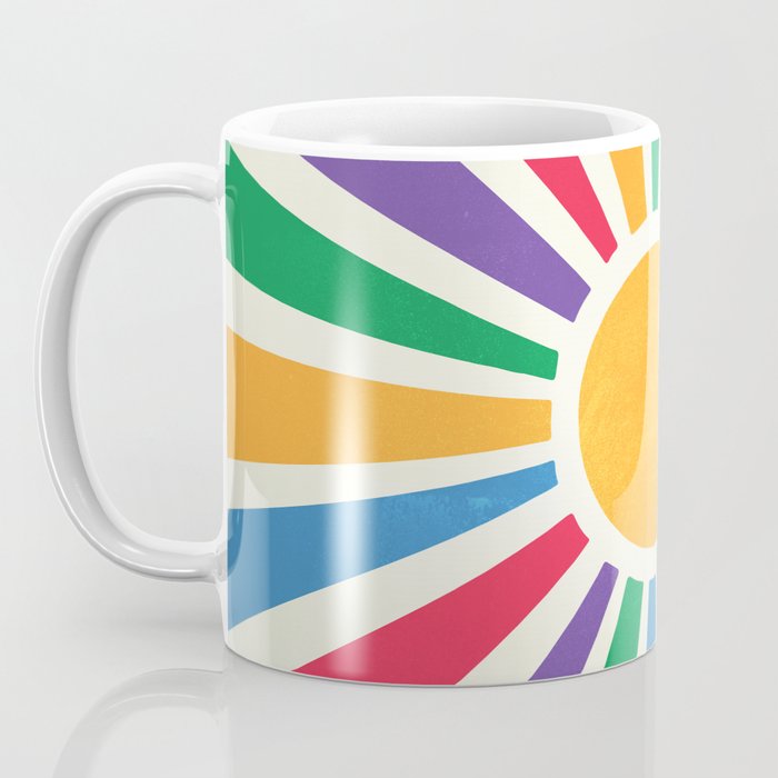 Retro Sunrise 2: 80s Rainbow Edition Coffee Mug Gallery Image 3