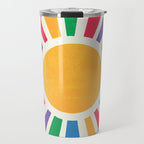 Retro Sunrise 2: 80s Rainbow Edition Travel Mug Gallery Image 1