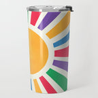 Retro Sunrise 2: 80s Rainbow Edition Travel Mug Gallery Image 2