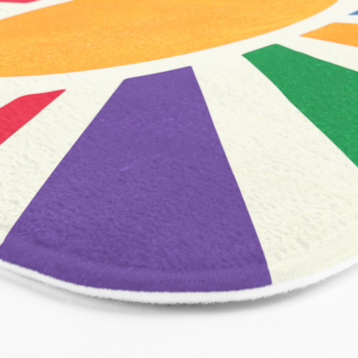 Retro Sunrise 2: 80s Rainbow Edition Bath Mat Gallery Image 3