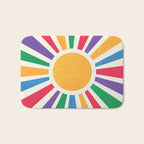 Retro Sunrise 2: 80s Rainbow Edition Bath Mat Gallery Image 1
