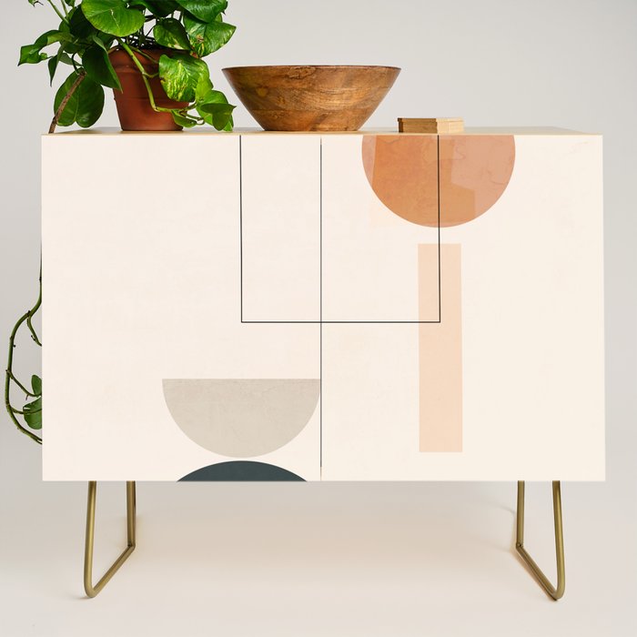 Minimal Abstract Shapes 16 Credenza Gallery Image 1