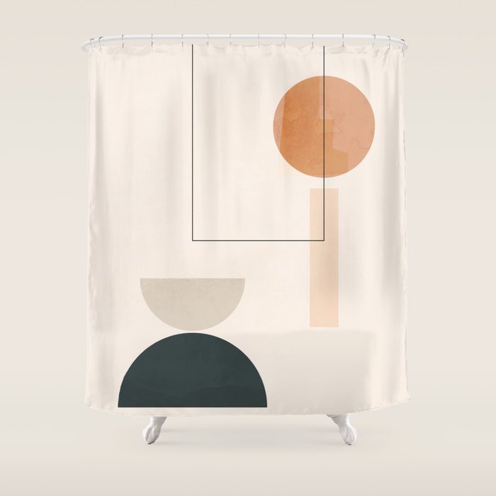 Minimal Abstract Shapes 16 Shower Curtain Gallery Image 1