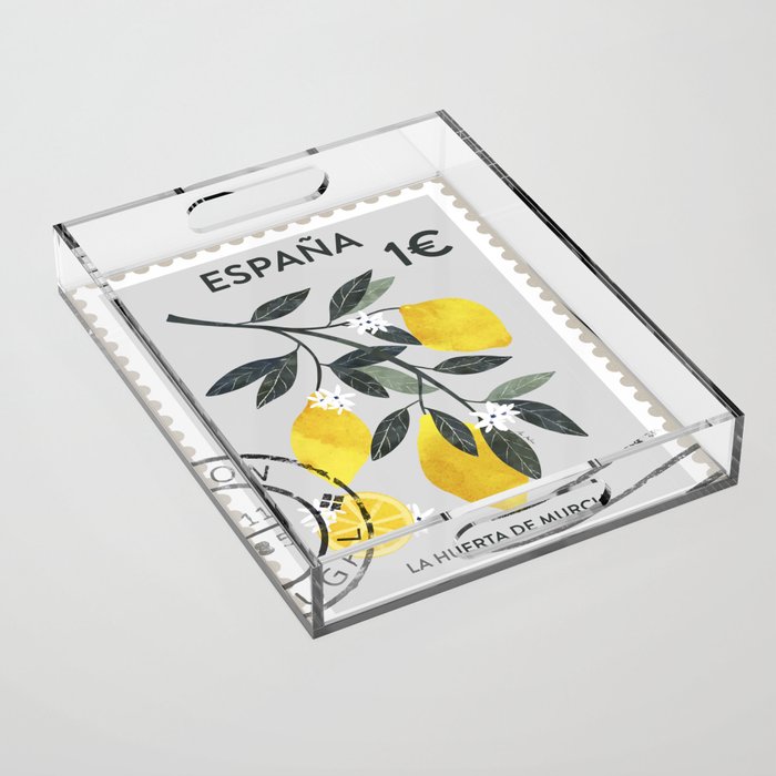 POSTAL STAMP SPAIN Acrylic Tray Gallery Image 1