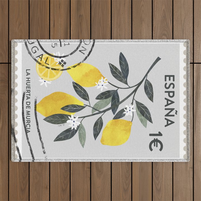 POSTAL STAMP SPAIN Outdoor Rug Gallery Image 1