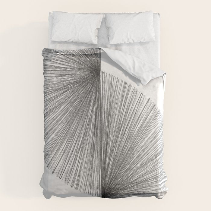 Mid Century Modern Geometric Abstract S Shape Line Drawing Pattern Duvet Cover Gallery Image 6