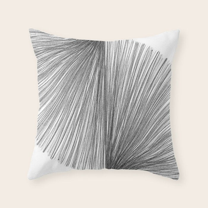 Mid Century Modern Geometric Abstract S Shape Line Drawing Pattern Throw Pillow Gallery Image 6