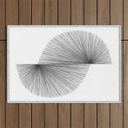 Mid Century Modern Geometric Abstract S Shape Line Drawing Pattern Outdoor Rug Gallery Image 1