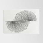 Mid Century Modern Geometric Abstract S Shape Line Drawing Pattern Rug Gallery Image 2
