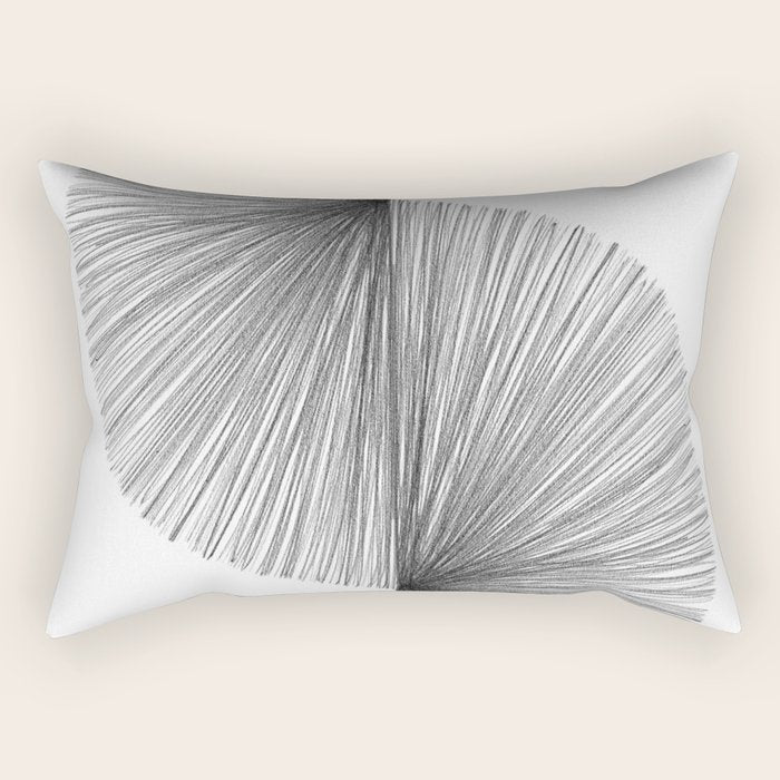 Mid Century Modern Geometric Abstract S Shape Line Drawing Pattern Rectangular Pillow Gallery Image 1