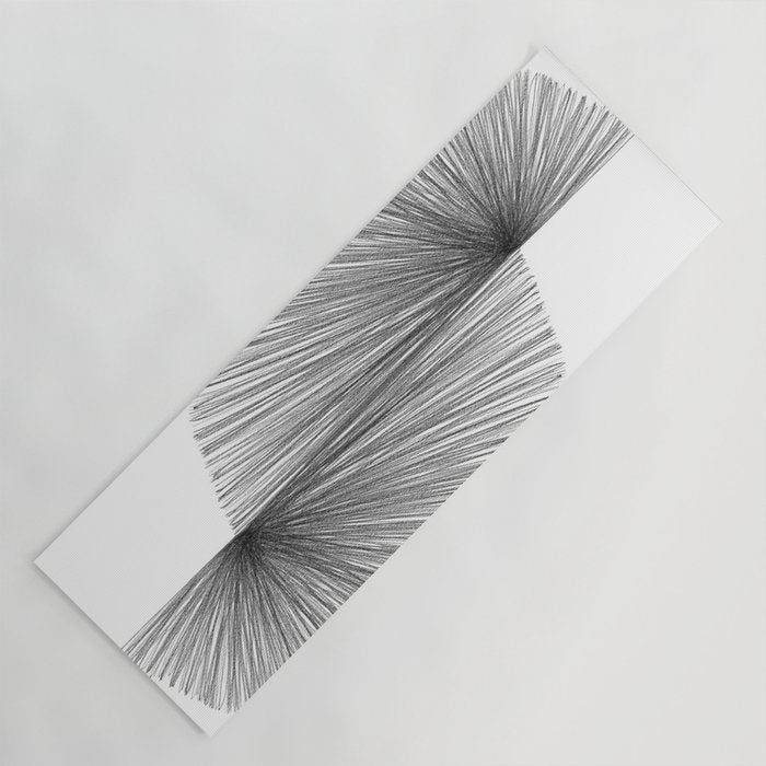 Mid Century Modern Geometric Abstract S Shape Line Drawing Pattern Yoga Mat Gallery Image 1