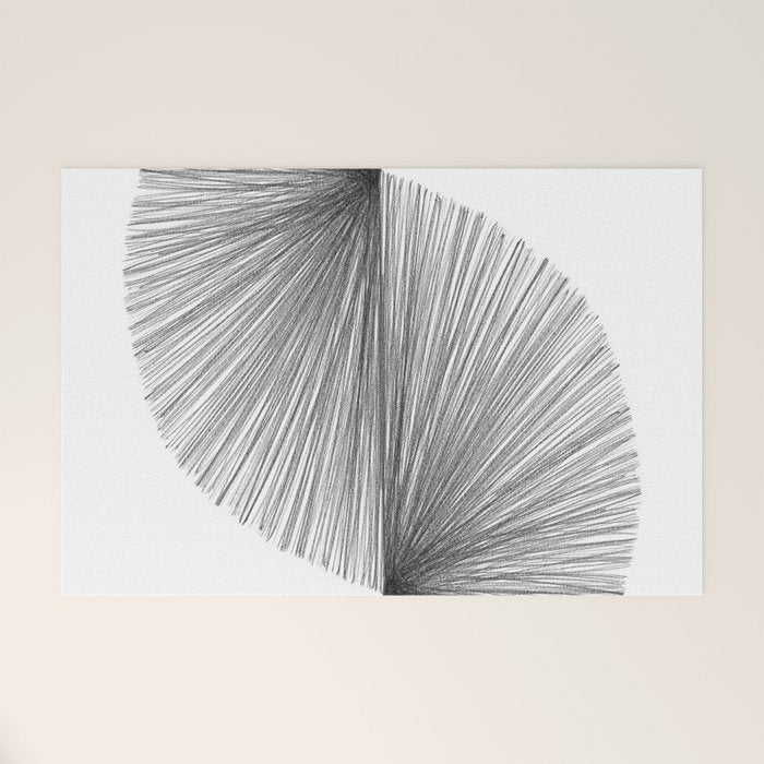 Mid Century Modern Geometric Abstract S Shape Line Drawing Pattern Welcome Mat Gallery Image 1