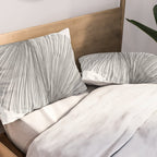 Mid Century Modern Geometric Abstract S Shape Line Drawing Pattern Pillow Sham Gallery Image 2