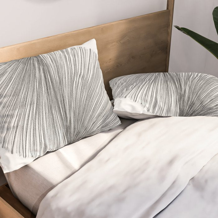 Mid Century Modern Geometric Abstract S Shape Line Drawing Pattern Pillow Sham Gallery Image 2