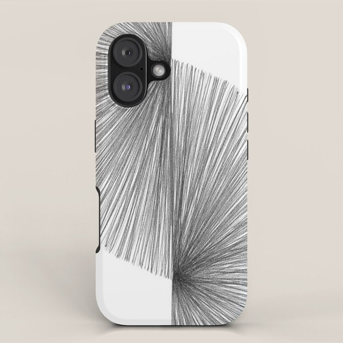 Mid Century Modern Geometric Abstract S Shape Line Drawing Pattern iPhone Case Gallery Image 1