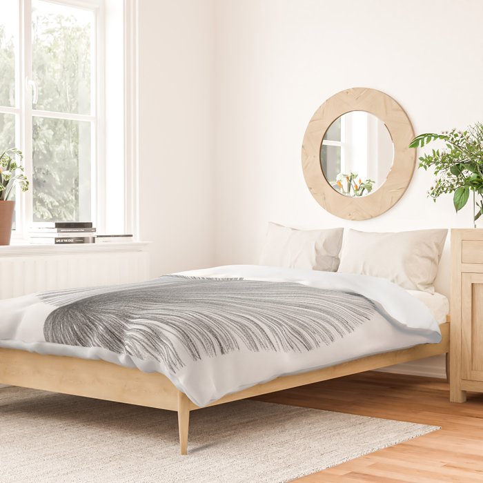 Mid Century Modern Geometric Abstract S Shape Line Drawing Pattern Duvet Cover Gallery Image 2