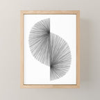 Mid Century Modern Geometric Abstract S Shape Line Drawing Pattern Mini Art Print Gallery Image 1