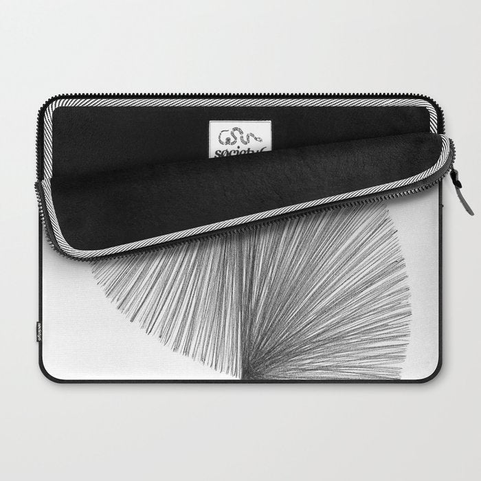 Mid Century Modern Geometric Abstract S Shape Line Drawing Pattern Laptop Sleeve Gallery Image 2
