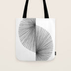 Mid Century Modern Geometric Abstract S Shape Line Drawing Pattern Tote Bag Gallery Image 1