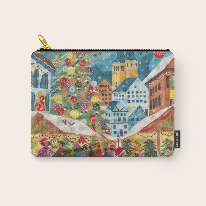 Christmas market in the village Carry All Pouch Gallery Image 1