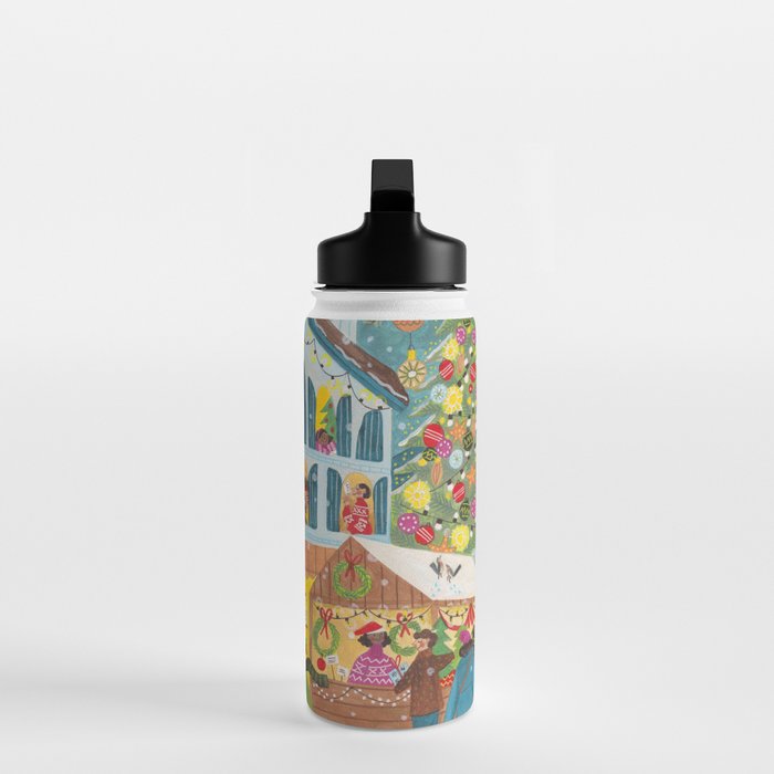 Christmas market in the village Water Bottle Gallery Image 3