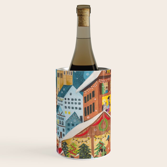 Christmas market in the village Wine Chiller Gallery Image 3