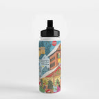 Christmas market in the village Water Bottle Gallery Image 2