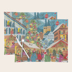 Christmas market in the village Placemat Gallery Image 1