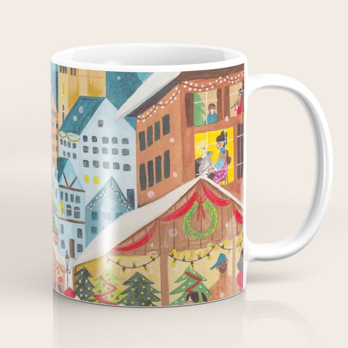Christmas market in the village Coffee Mug Gallery Image 1